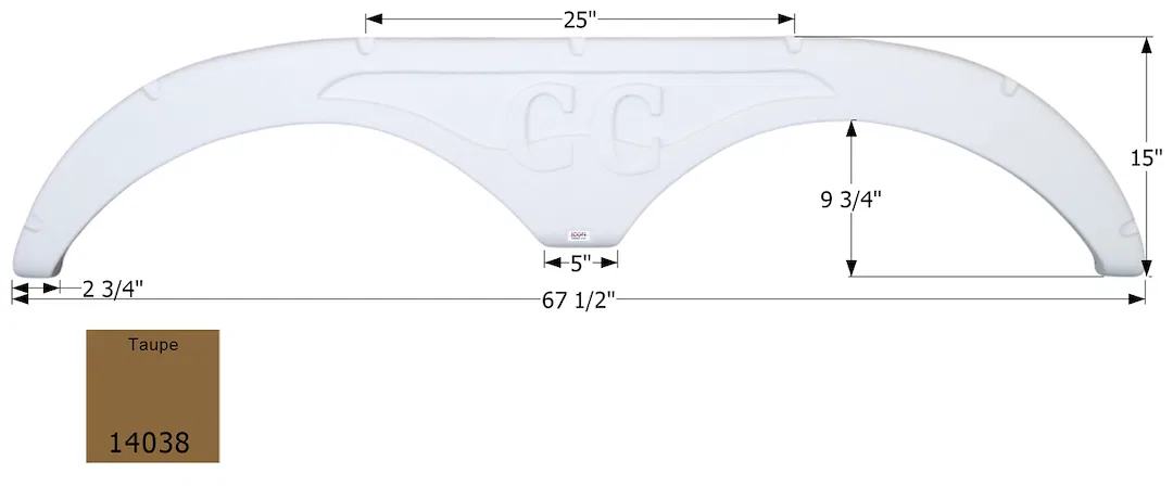 14038 – ICON Fender Skirt, Vehicle Fitment: Various Forest River Cedar Creek Models 67-1/2 Inch Length x 15 Inch Heig...